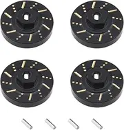 4Pcs Black Wheel Weights Hex Adapter Brass 7 mm Heavy Duty Wheel Hub Spacers Compatible with Axial SCX24 AXI90081 AXI00001 AXI00002 AXI00005 1/24 RC Crawler Car