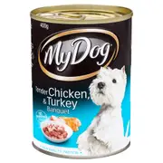 My Dog Tender Chicken Turkey Banquet Dog Food 24 x 400g Tray