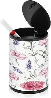 Unique Ashtrays For Cigarettes Flowers Lavender Peach White Cigarettes Butt Container Cup Ash Tray Car Cup Holder Patio Kitchen Home