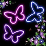 Butterfly Neon Sign for Bedroom,3 Pack Purple Blue Pink 3 Pack-Purple Blue Pink