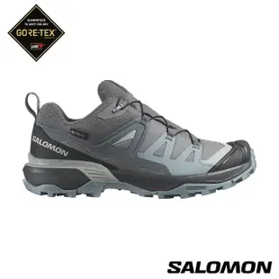 【salomon官方直營】女 X ULTRA 360 Goretex 低筒登山鞋(灰/綠/灰)