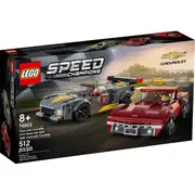 LEGO 76903 - Speed Champions Chevrolet Corvette C8.R Race Car and 1968 Chevrolet Corvette