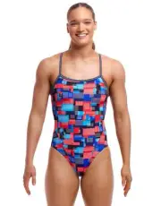 Funkita Motherboard Single Strap Swimsuit - Blue/Multi