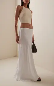 [MARE PERPETUA] Glaze Linen Low-Rise Maxi Skirt