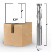 1/2" Diameter Upcut Spiral End Mill CNC Router Bit-1/2" Shank - Yonico 31263-SC