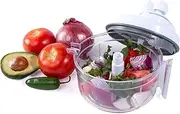 [Salsa Master] Salsa Maker, Food Chopper, Mixer and Blender - As Seen On TV Manual Food Processor,white