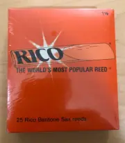25 Rico BARITONE SAX Reeds 1.5 Strength - VTG - The World's Most Popular Reed!!