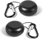 2pcs Earplug Cases, Round Potable Ear Plug Holder with Keychains, Earphones Pouch, Ear Bud Carrying Case Bag, for Business Trip, Storage Earbuds, Trinkets, Pills (Black)