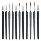 11 Micro Miniature Fine Detail Paint Brushes Ergonomic Watercolour Oil Acrylic