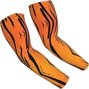 [FSCEV] Tiger Stripe Sun Protection Arm Sleeves Outdoor Essentials Cooling Compression Golf Hiking Cycling