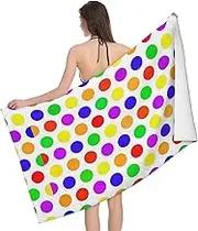 JBYJBX Beautiful Polka Dot Print Beach Towel Quick Dry Sandproof Microfiber Beach Bath Towel for Travel Pool Camping