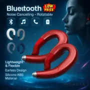 1X Pair Wireless Bluetooth 5.0 Earpiece Noise Cancelling Headset Ear Hook