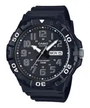 Casio MRW210H-1AV, Men's Black Resin Band, Oversized, 100 Meter, Day/Date, NEW