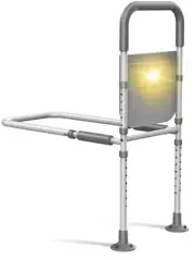 Bed Rail W/motion Detect Light Fits All Bed Sizes Adjustable For Seniors