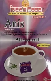 Inca's Food Te Anís Tea 25 Bags Pack X2 Cajas Peruvian