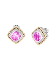 14K & Silver 5.97 ct. tw. Diamond Earrings