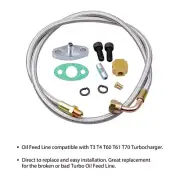 Turbo Oil Line Feed Restrictor Kit Flange -4an 90 an4 Degree T3 T4E T66 T70 T72 (for: Saab)