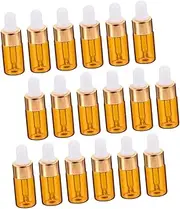ERINGOGO Mini Essential Oil Bottles 3ml Clear Glass Dropper Bottles Portable Travel Size Dispensers