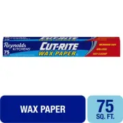 Reynolds Cut-Rite Wax Paper 75 Square Foot Roll Packaging Kitchen Restaurant