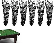 Billiards Table Pocket, 6Pcs/Set Billiards Mesh Pockets, Premium Nylon Durable Billiards Table Net, Tough and Tensile Ideal Accessories for Replacing Pool Table Pockets, Billiards Enthusiasts