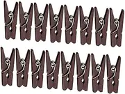 300pcs Photo Pegs Brown Tape Hair Clips Pins Holder Mini Clothes Pegs Picture Chip Clips Blue Packaging Tape Mini Clothespin Curler Paper Clip Masking Tape Wooden Pegs