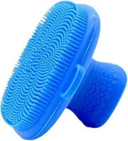 OIIBWQ Facial Brushes for Pore Cleansing, Wet And Dry Manual Beauty Brushes, Silicone Face Scrubber, Beauty Tool, blue