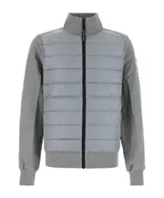 quilted-panel full-zip jacket XL,L,M Gray