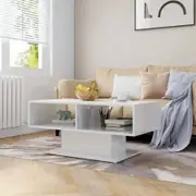 Coffee Table High Gloss White 103.5x50x44.5 cm Engineered Wood