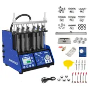 Ultrasonic GDI EFI TSI Fuel Injector Tester Cleaner Cleaning Machine 6 Cylinder