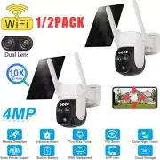 2K Solar WiFi Wireless Security PTZ Camera 10X Digital Zoom 2-Way Audio IP66