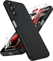 LeYi for Samsung Galaxy A05S Case: Samsung A05S Case with 2 Pack HD Screen Protector, Soft Liquid Silicone Shockproof Anti-Scratch Phone Case for Galaxy A05 S, Black