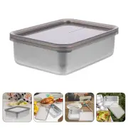 2 Pcs Pantry Storage Sandwich Containers Stainless Steel Crisper