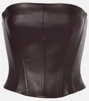 [Stouls] Stouls Rosalia strapless leather top AU 12 red