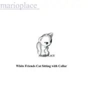 LEGO White Friends Cat Sitting with Collar 14080 Animal New