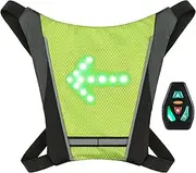 Staright LED Turn Signal Bike Pack USB Reable Reflective Backpack Attachment Clip with Remote Control LED Backpack with Direction Indicator Safety Light Bag Sports Vest for Cycling Running Walking