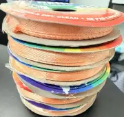 Lot of 6 Vtg Offray Double Face Satin Polyester Ribbon 10.9 Yards Each Peach .