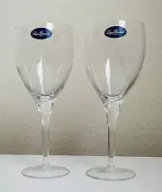 Lot 2 LUIGI BORMIOLI Crystal Stemware Wine Glasses Made In Italy NWT!