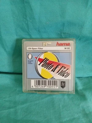 Hama UV-Sperr Filter M55 Photo And Video Camera Lense