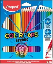 Maped 862712 Strong, Colour'Peps-12 Colouring Pencils - Ultra-Resistant and Ergonomic - Box of 12 Resin Pencils
