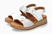Mephisto Women's Jade 1 White 930 Hook and Loop Ankle Strap Sandals