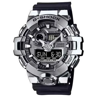 G-Shock GM700-1A G-STEEL Solid Stainless Steel Silver Ana-Digital NEW