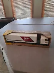 VINTAGE ERTL MASSEY FERGUSON TRACTOR TRUCK AND TRAILER, NEW IN BOX, RARE !!!