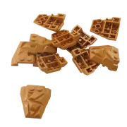 10 NEW LEGO Wedge 4 x 4 Fractured Polygon Top Medium Nougat