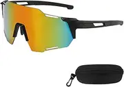 Running Sunglasses, Cycling Glasses, Sports Sunglasses for Men and Women, UV400 TR90 Protection Sunglasses, Polarised Sunglasses for Driving, Fishing, Cycling, Baseball, Running, Golf