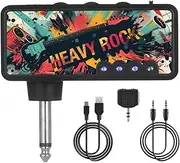 JWQFBC Guitar Headphone Amplifier Accessories, Mini Practice Amp, Rechargeable Mini Headphone Amplifier for Creativity