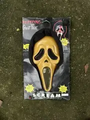 New Old Stock Vintage Fun World Bleeding Ghost Face Scream Mask 1997