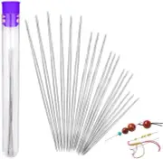 18 Pieces Beading Needles, 6 Sizes Seed Beads Needles Big Eye Beading Needles