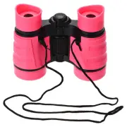 Toy Binoculars 4 X 30 Compact Foldable Binoculars Shock Proof Pink w/ Neck Strap
