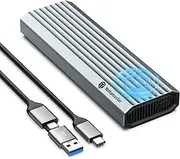 Yottamaster 40Gbps M.2 NVMe SSD Enclosure with Cooling Fan, Tool-Free Aluminum NVMe Enclosure, Support 4TB M.2 NVMe 2230/2242/2260/2280(M Key), Compatible with Thunderbolt 4/3/USB4/3.2