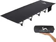 TOMOUNT Camp Bed, Ultralight Folding Bed, 190 x 70 cm, Aluminium Poles, Compact, Portable Camping Lounger, Easy to Build, Durable Camping Bed for Camping, Outdoor Hiking, Travel, Beach